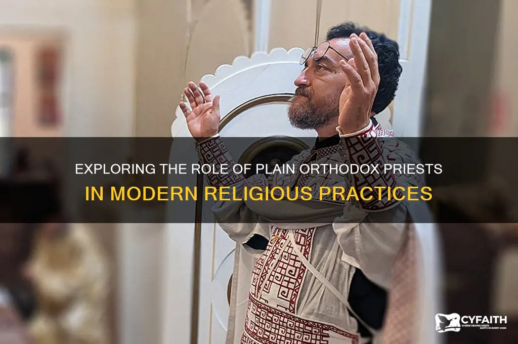 is there plain orthodox priests