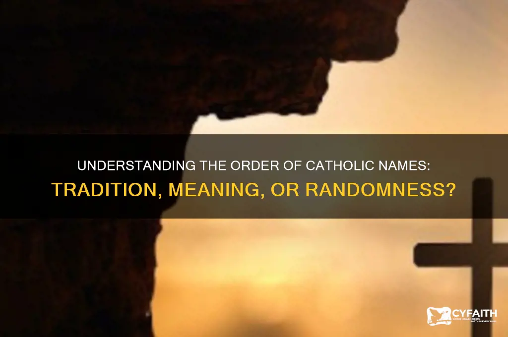 is there reasoning behind the order of catholic names