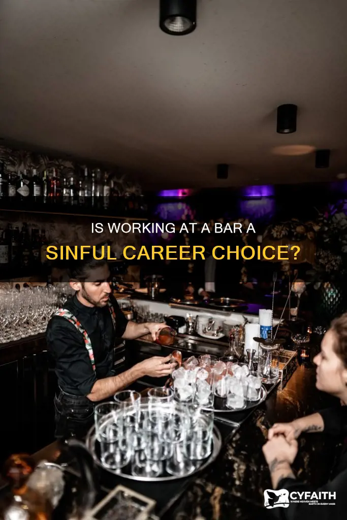 is working at a bar sinful catholic