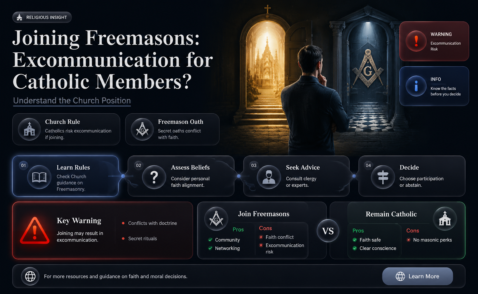 are catholics who join freemasons excommunicated