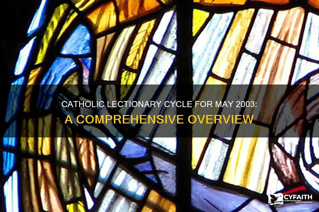 may 2003 what was the cycle of catholic readings