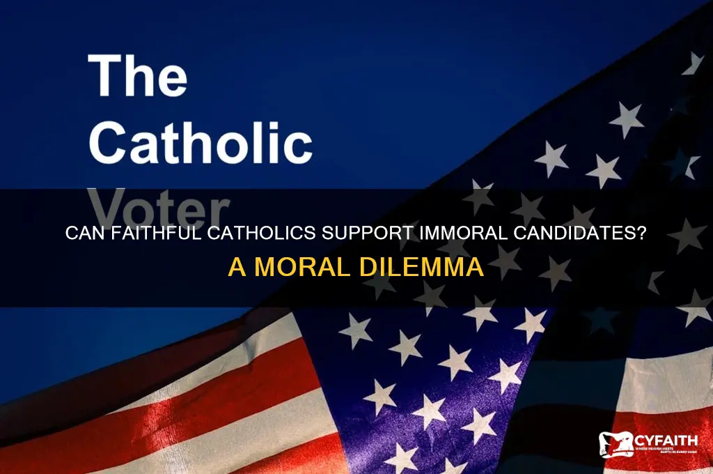 may a good catholic vote for an immoral candidate