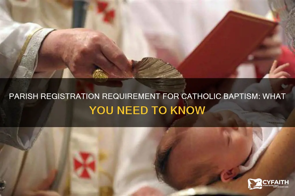 must be registered in parish to be baptized catholic