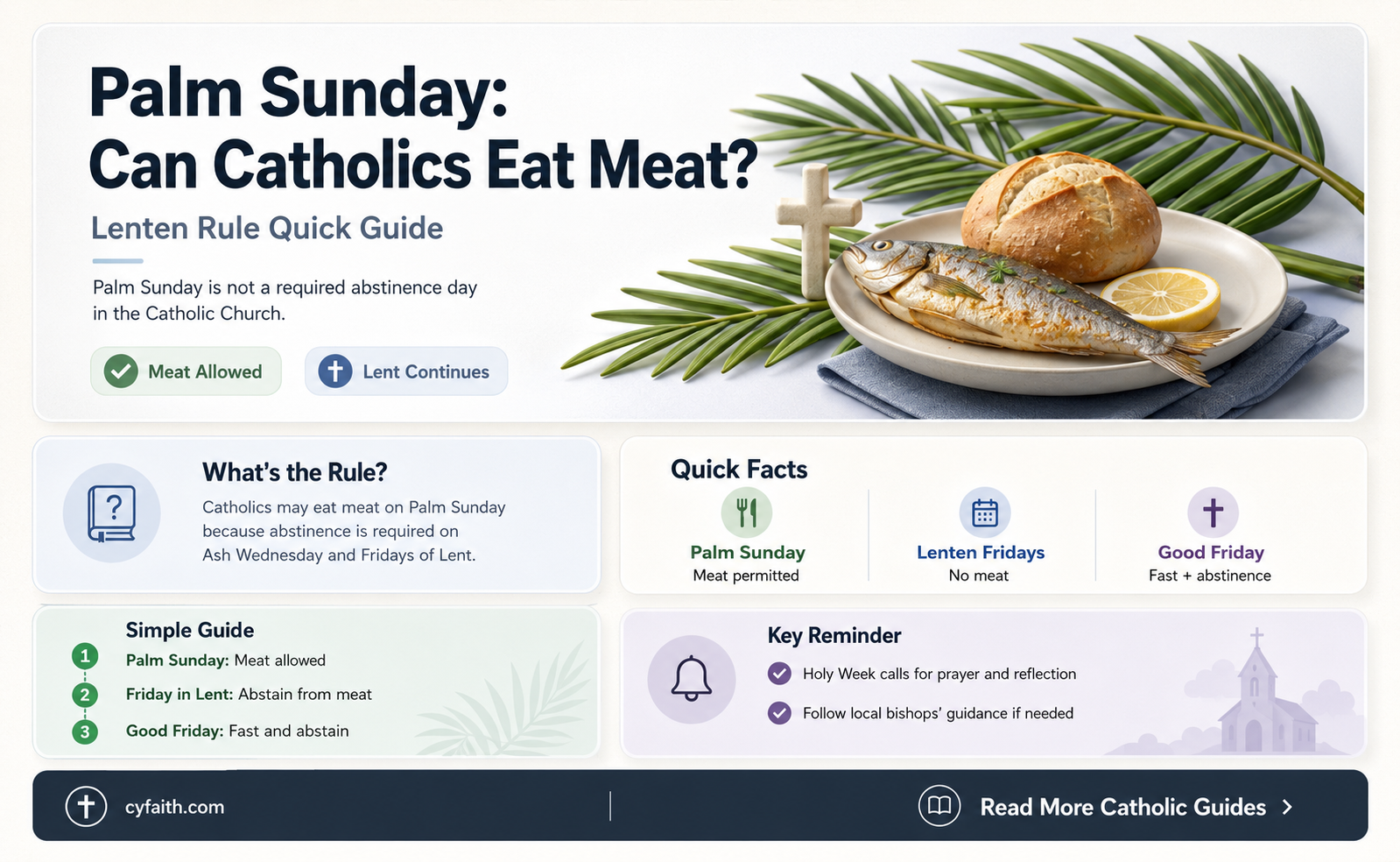 are catholics allowed to eat meat on palm sunday