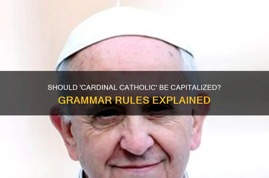 should cardinal catholic be capitalized