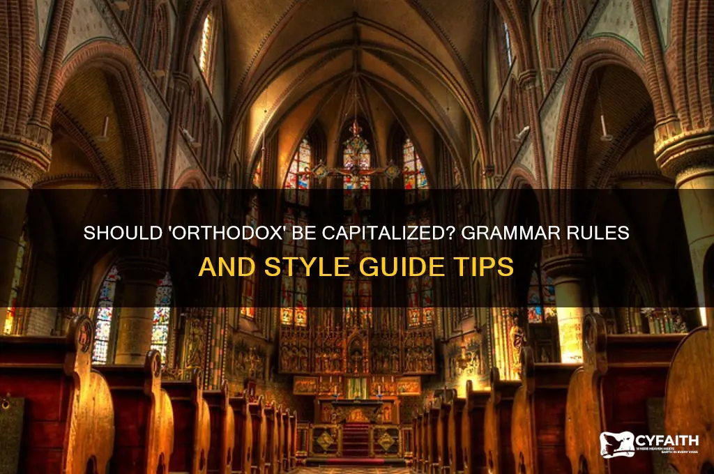 should orthodox be captilazed
