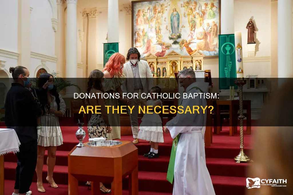 should you give a donation for catholic baptism