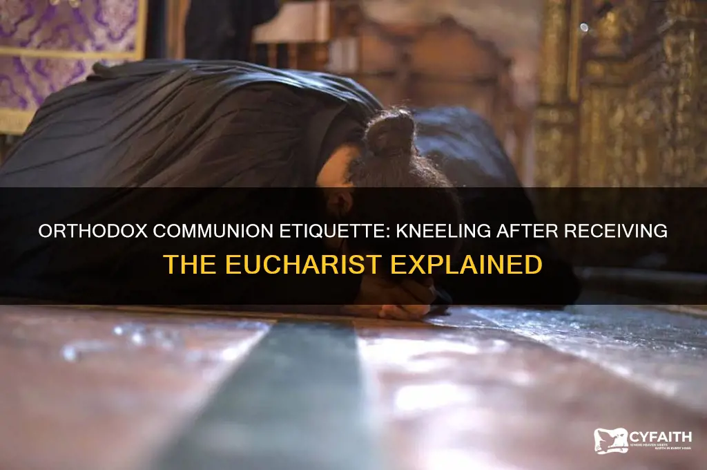 should yoy kneel after receiving communion orthodox view