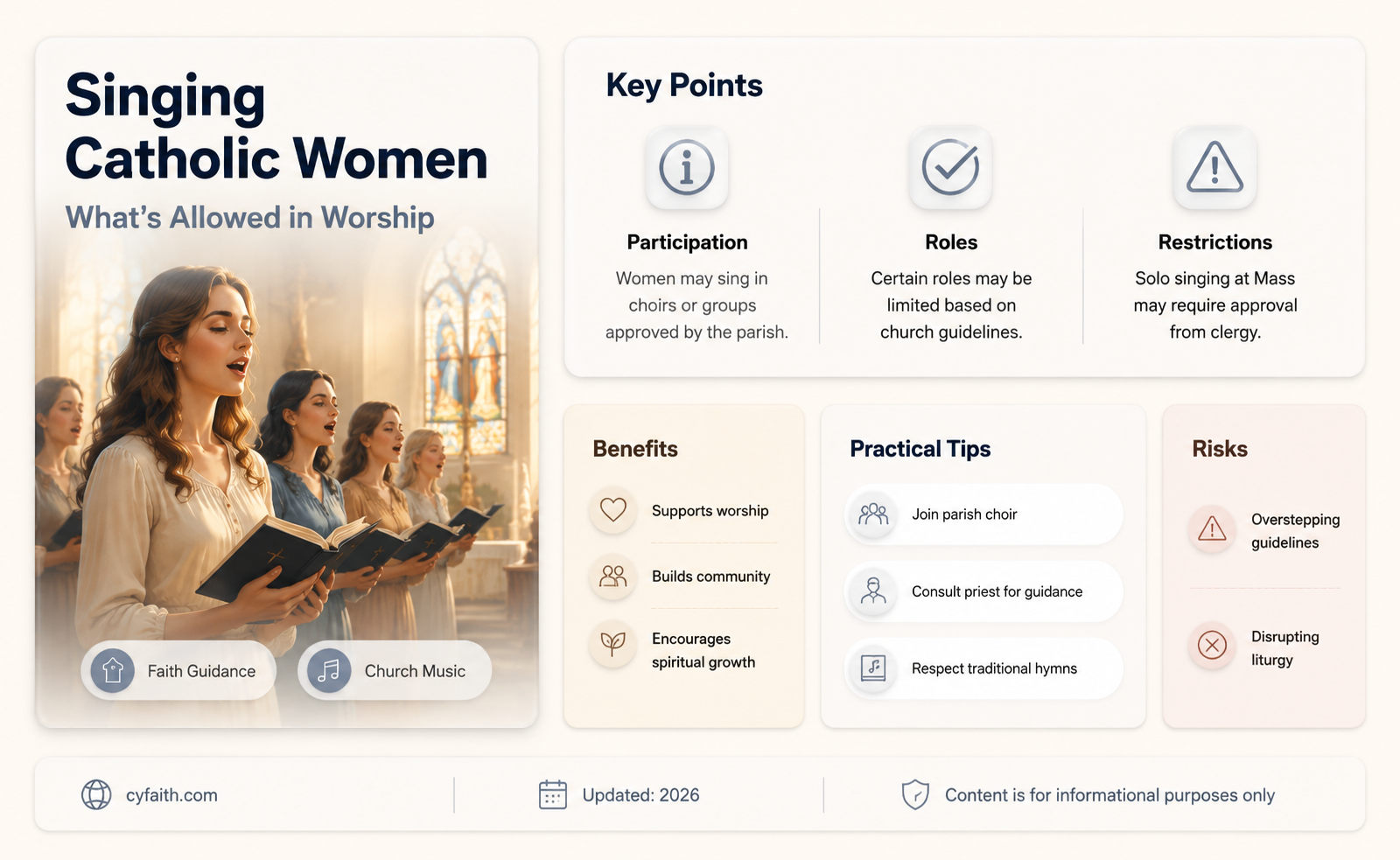are catholic women allowed to sing