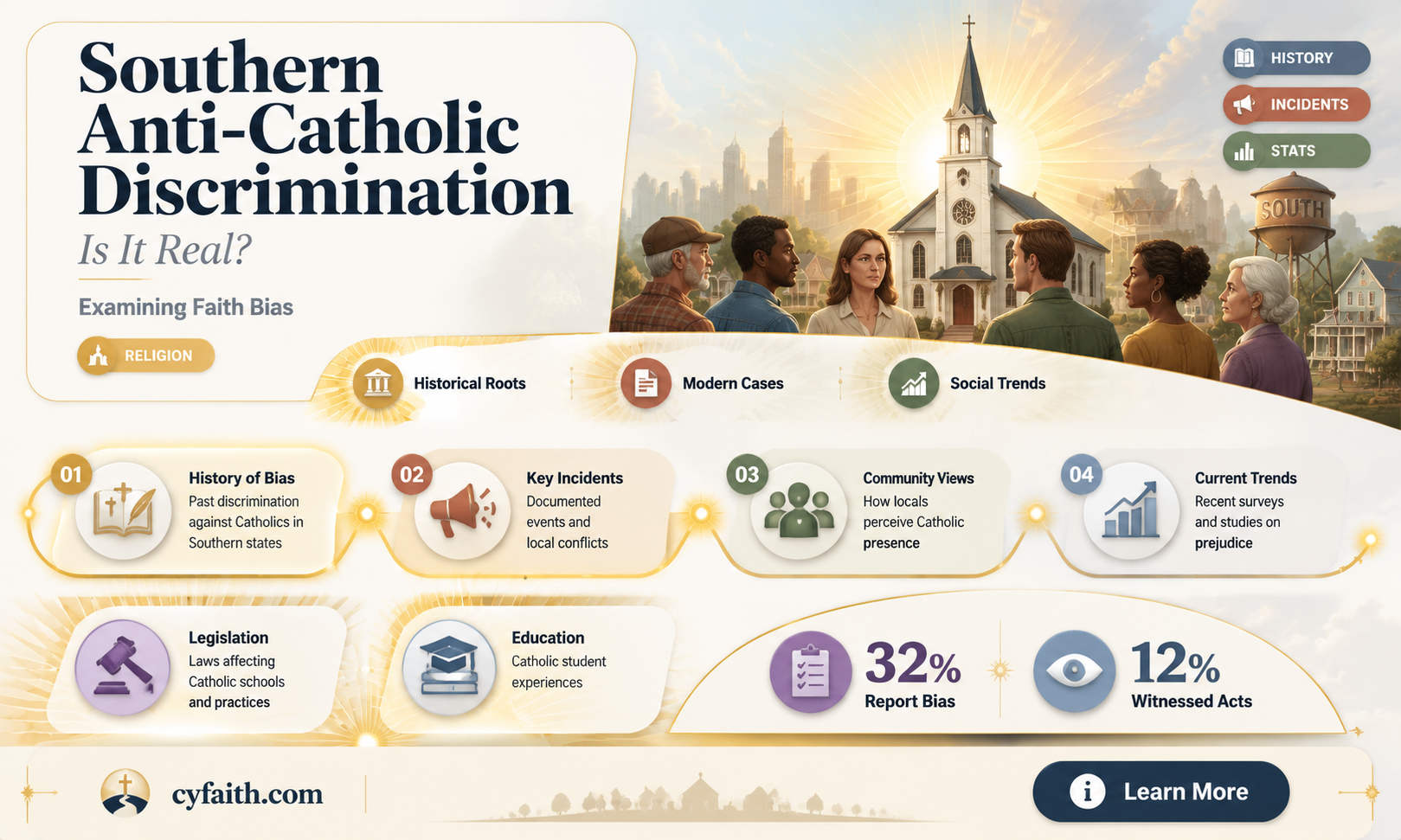 are catholics discriminated against in the south