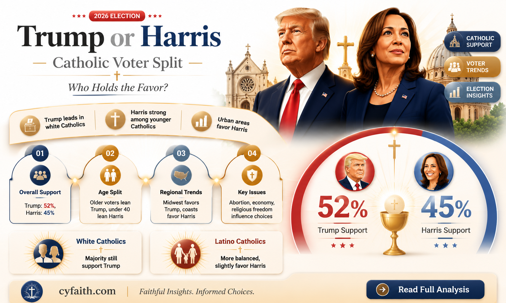are catholics for trump or harris