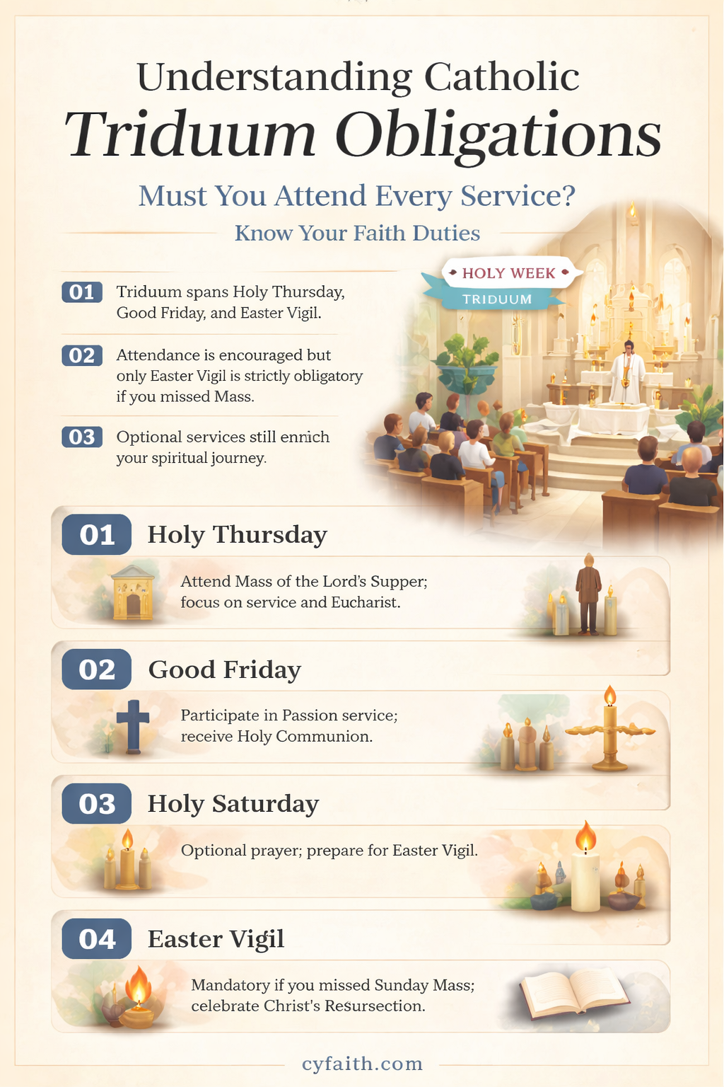 are catholics supposed to attend all service during triduum