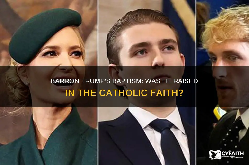 was barron trump baptized catholic