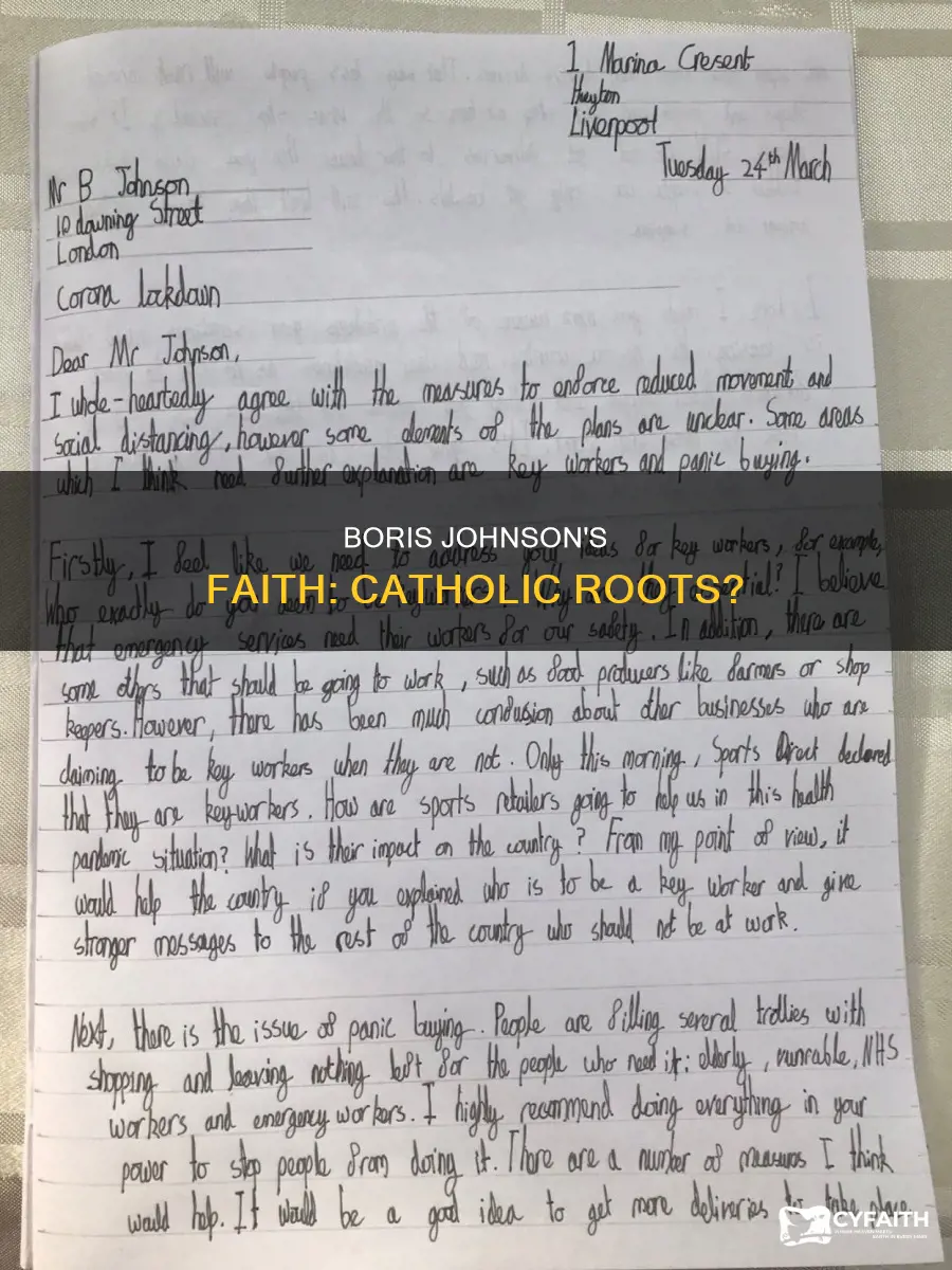 was boris johnson born a catholic