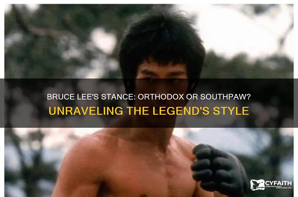 was bruce lee orthodox or southpaw