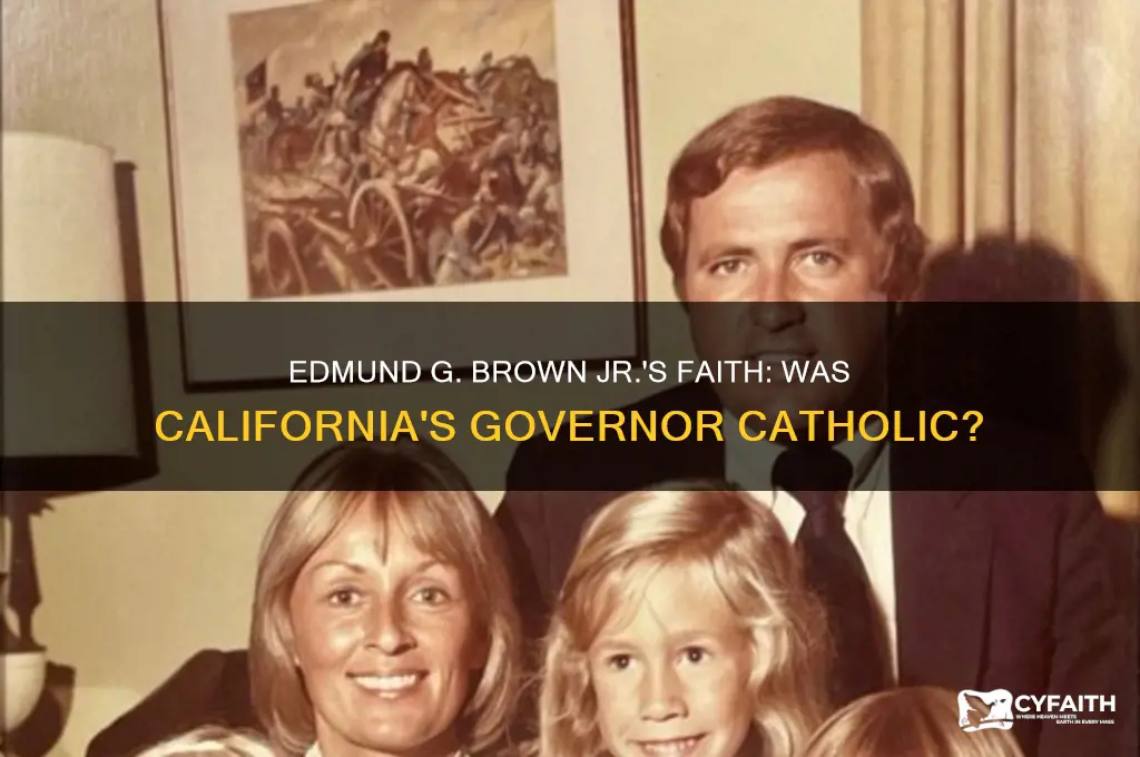was edmund brown catholic