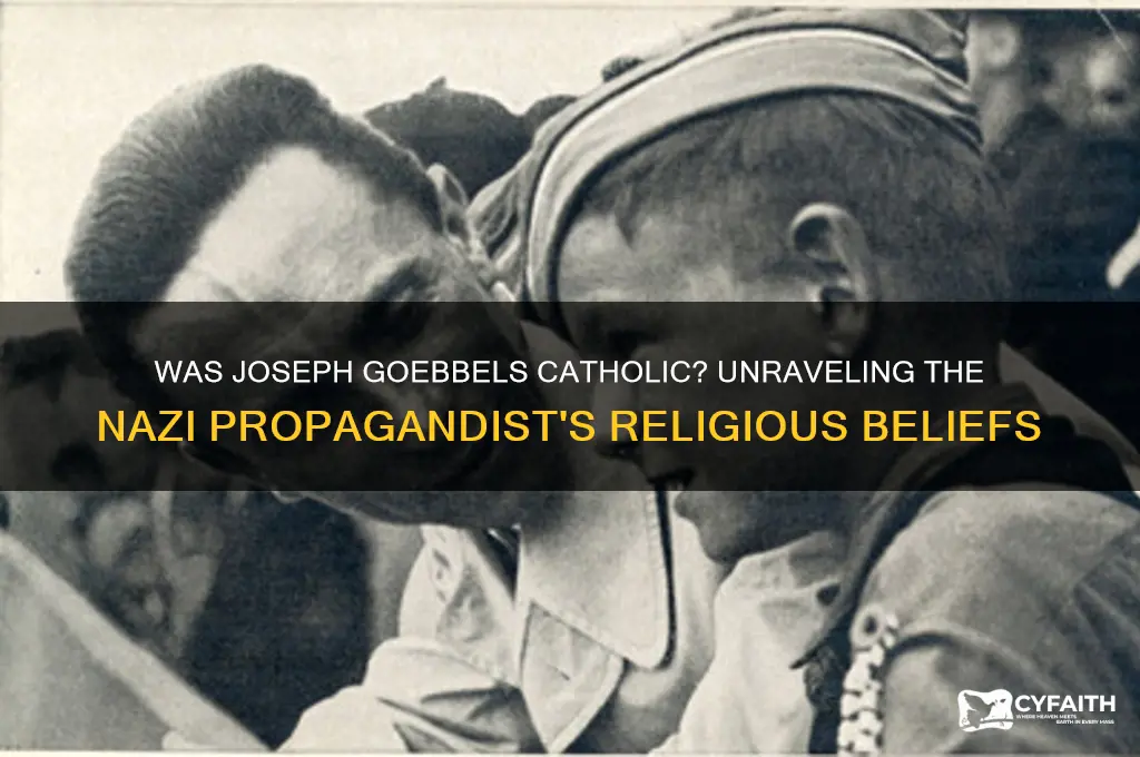 was goebbels catholic