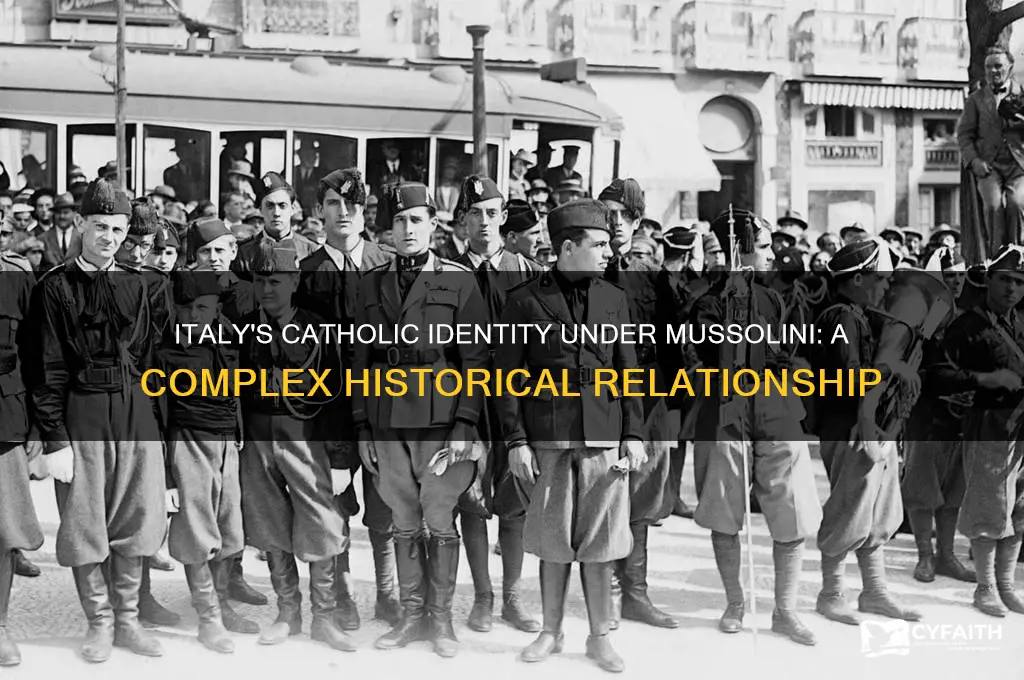 was italy catholic under mussuline