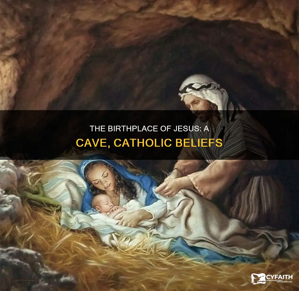 was jesus born in a cave catholic