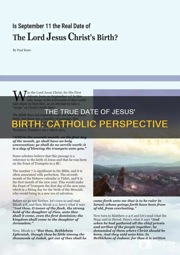 was jesus born on dec 25th catholic