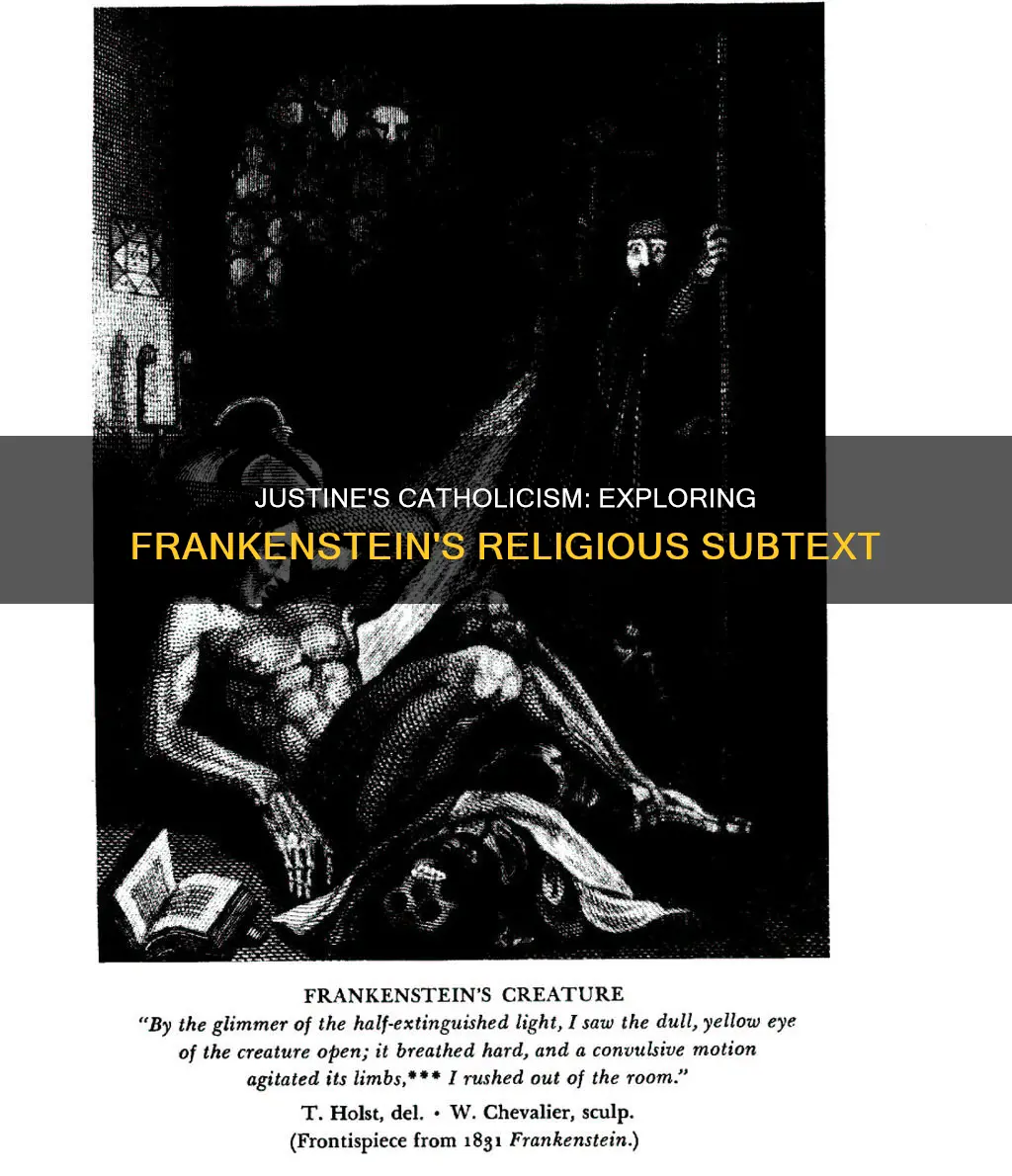 was justine in frankenstein a catholic