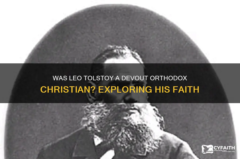 was leo tolstoy an orthodox christian