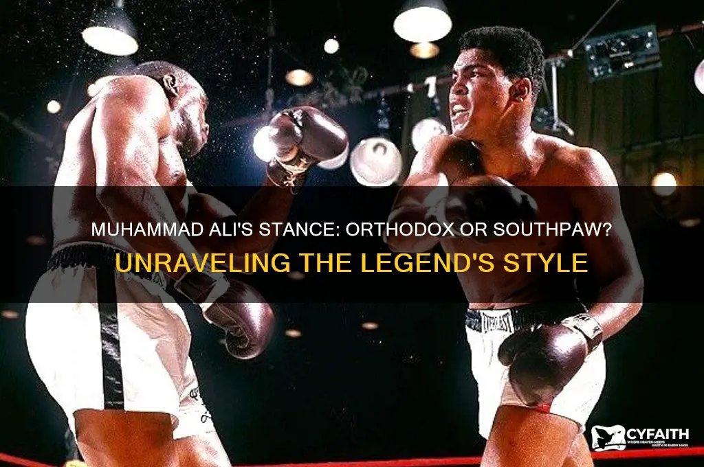 was muhammad ali orthodox or southpaw