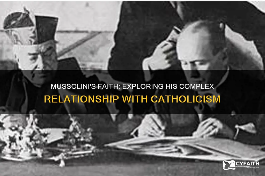 was mussolini a catholic