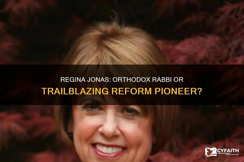 was regina jonas an orthodox rabbi
