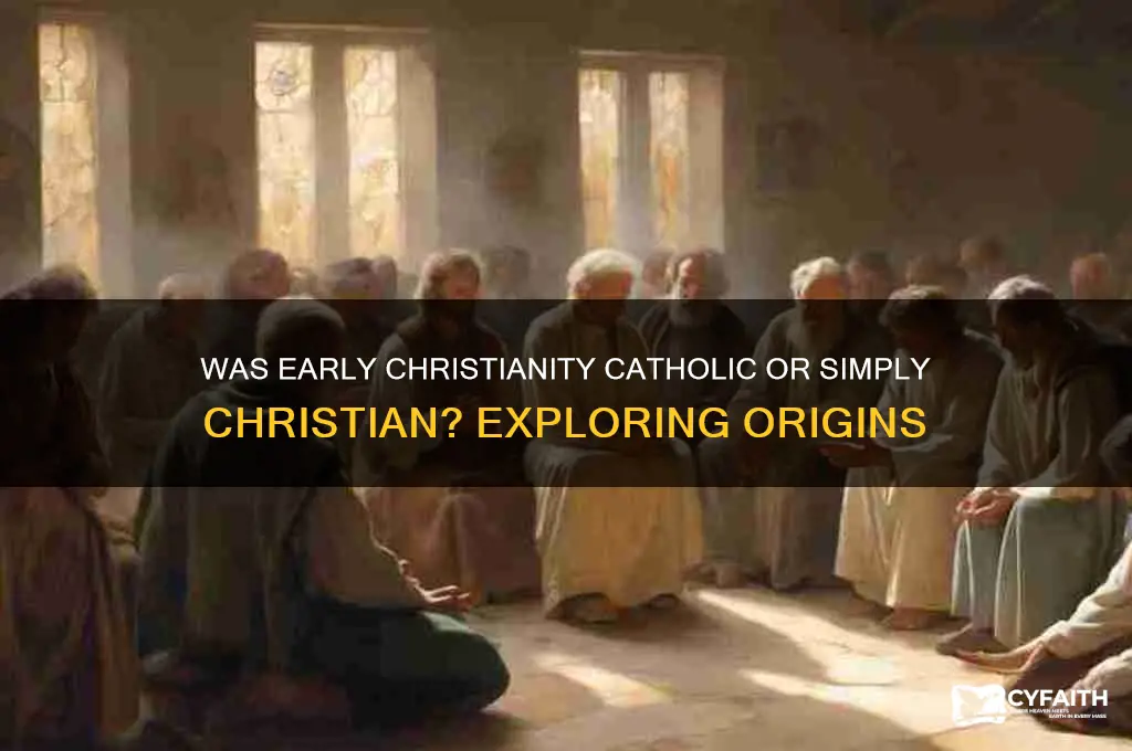 was the befinnings of christianity catholic or just christianity