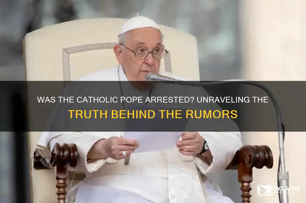 was the catholic pope arrested