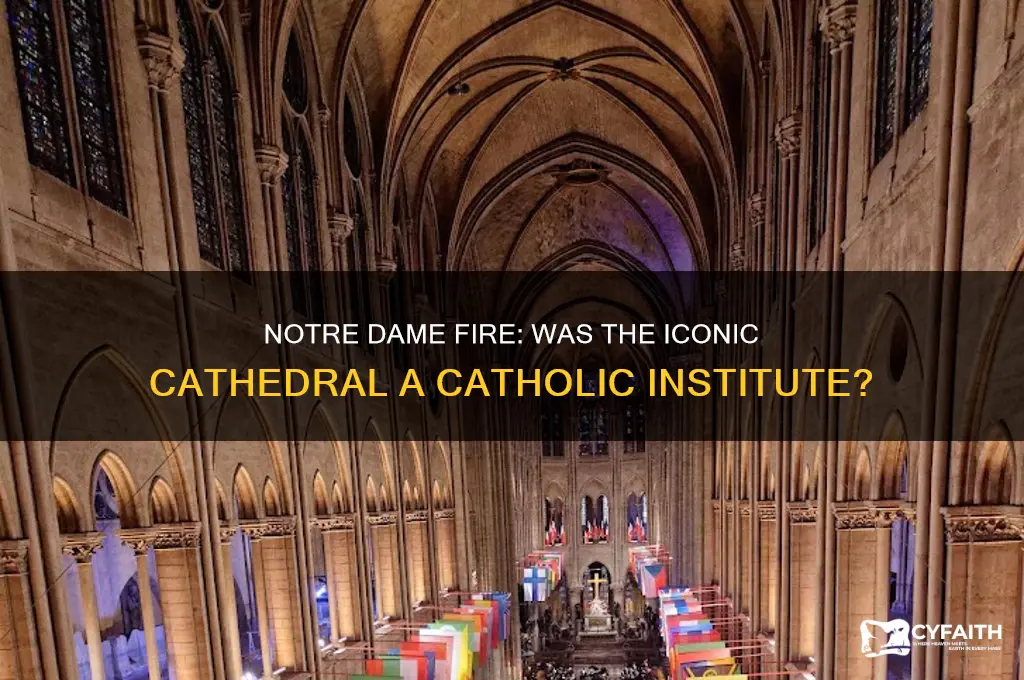 was the notre dame building that burned a catholic institute