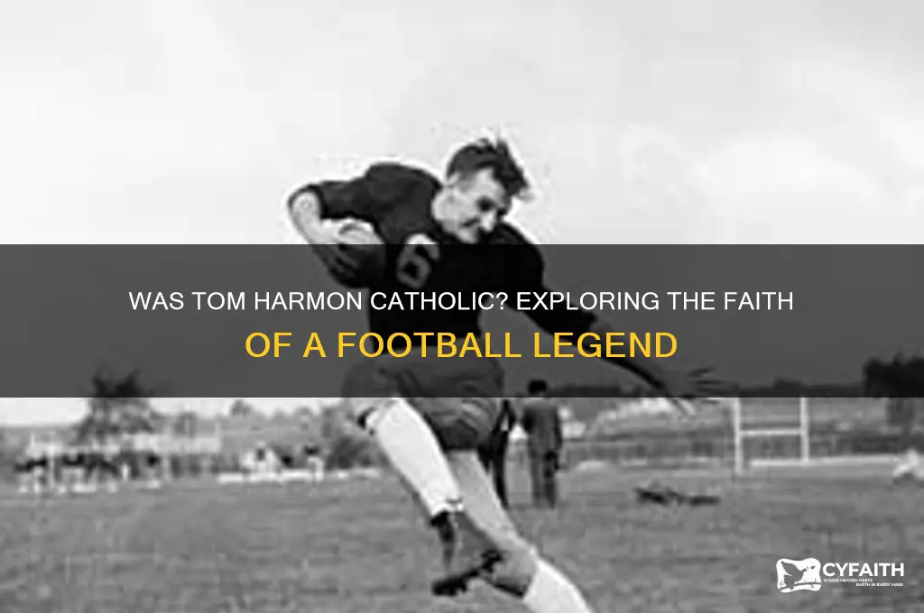 was tom harmon catholic