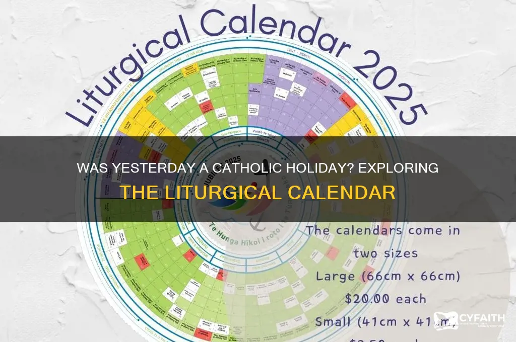 was yesterday a catholic holiday