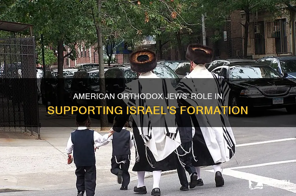 were american orthodox jews support forming israel