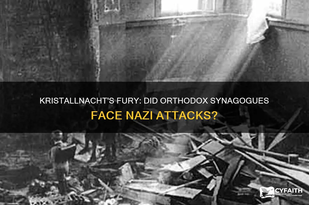 were orthodox shuls attacked at kristallnacht