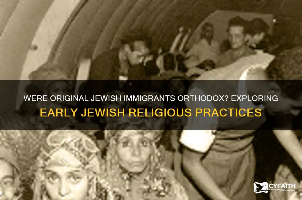 were the original jewish immigrants orthodox