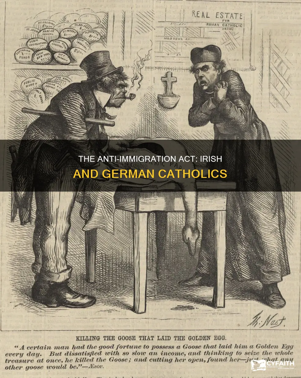 what act opposed irish and german catholic immigration
