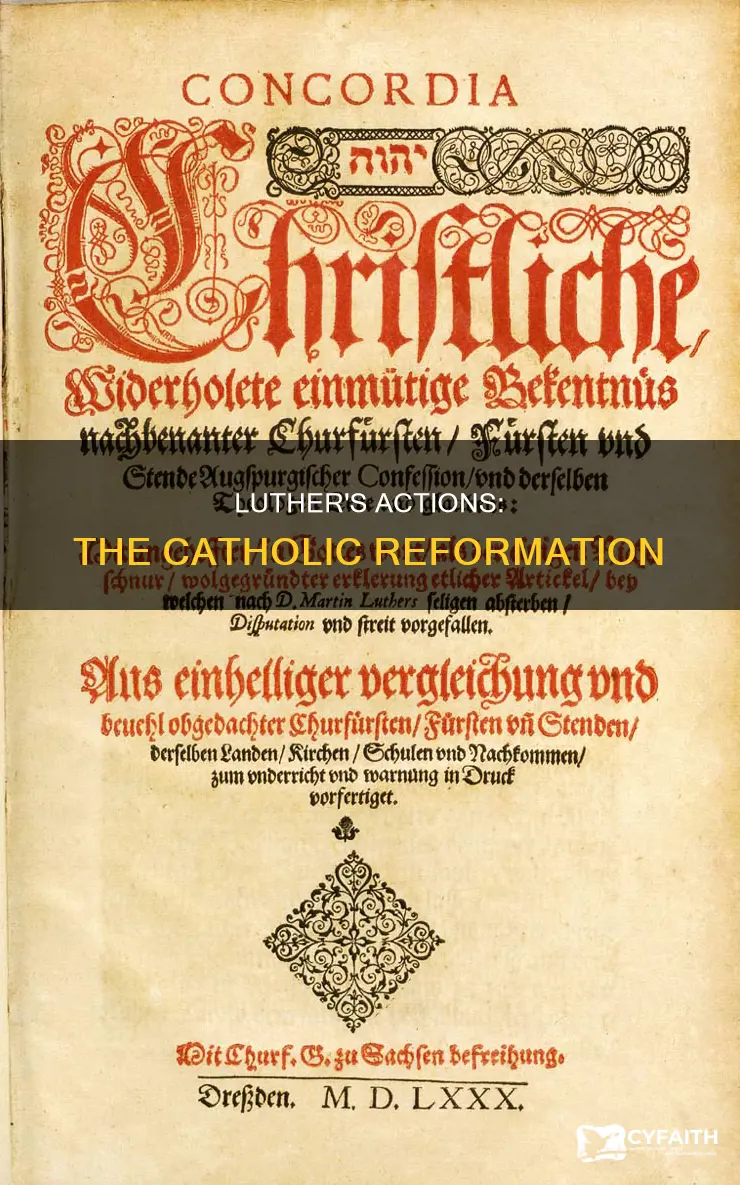 what action did martin luther take catholic reformation