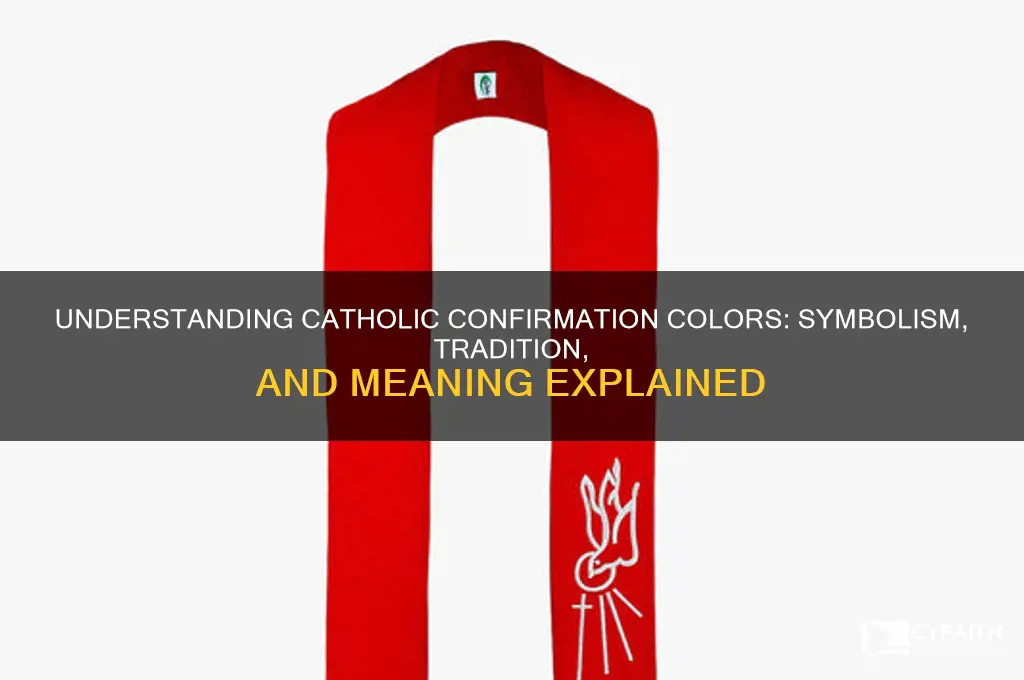 what are catholic confirmation colors