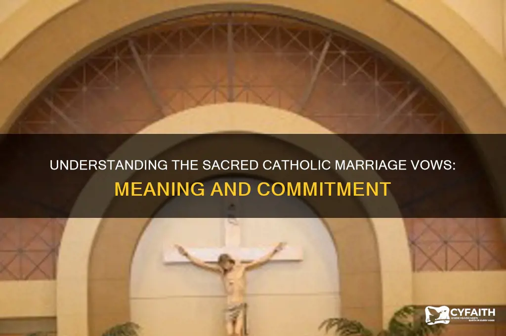 what are catholic marriage vows