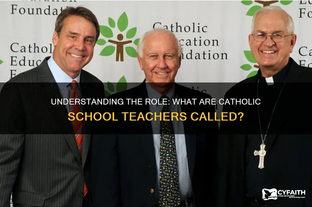 what are catholic teachers called