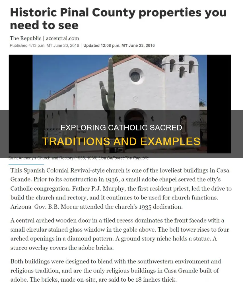 what are examples of catholic sacred tradition