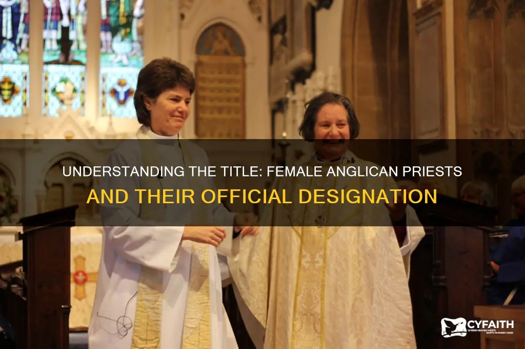 what are female anglican priests called