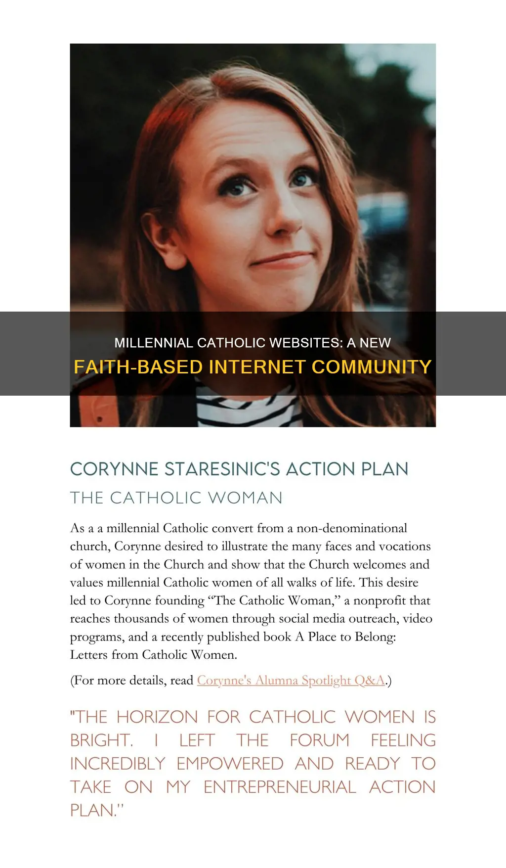 what are millennial catholic internet site