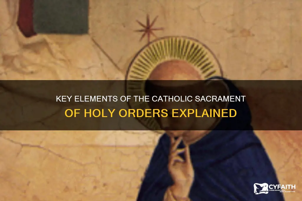 what are some important elements of catholic sacarament holy orders