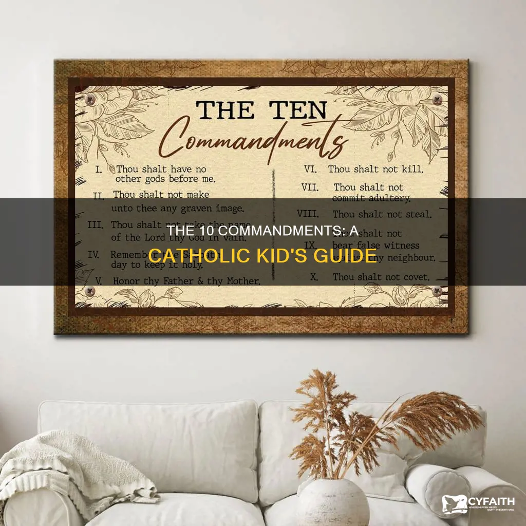 what are the 10 commandments catholic for kids
