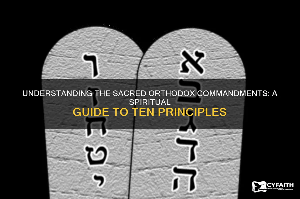 what are the 10 commandments orthodox