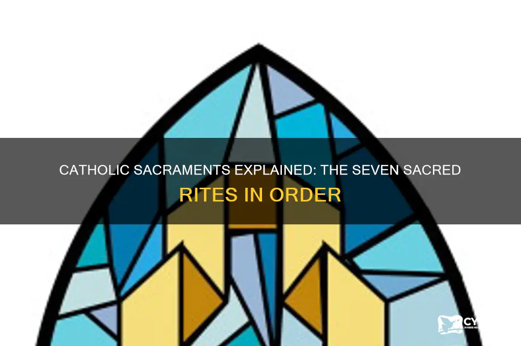 what are the 7 sacraments for catholic in order