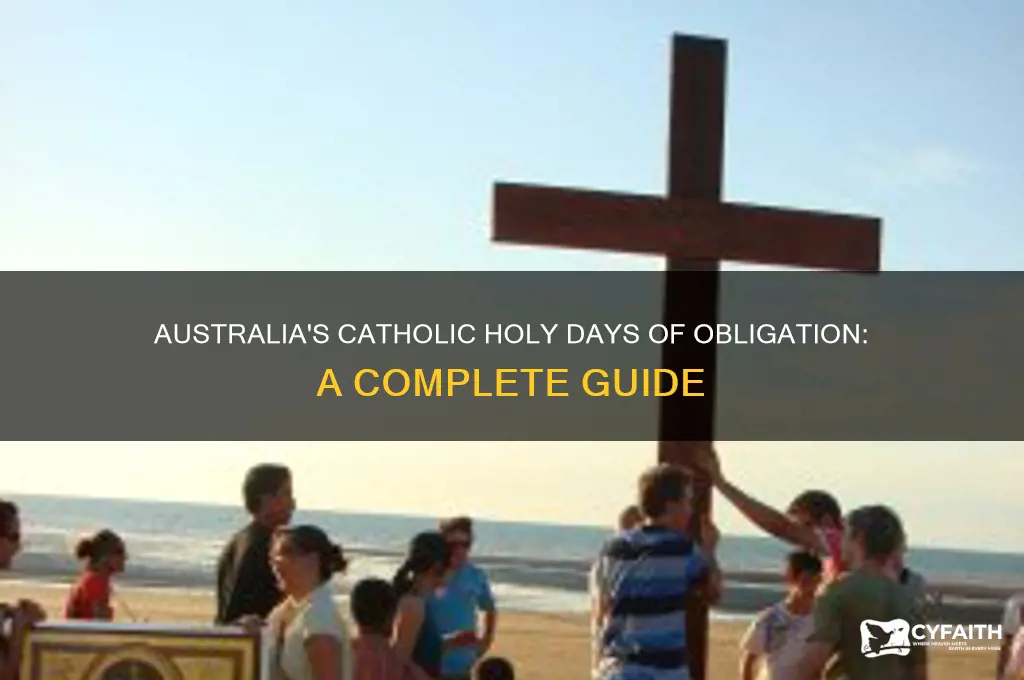 what are the catholic holy days of obligation in australia